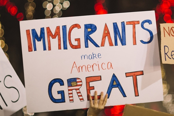 Pro-immigrant signs